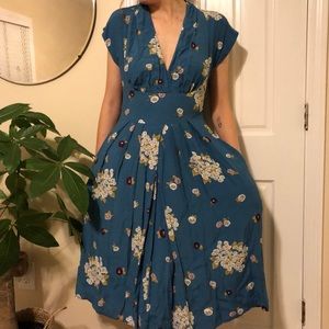 ModCloth Floral Midi Dress